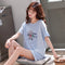 Summer Pajamas Women Short Sleeve Shorts Cotton Korean Loungewear Cartoon Thin Outdoor Sets Sleepwear