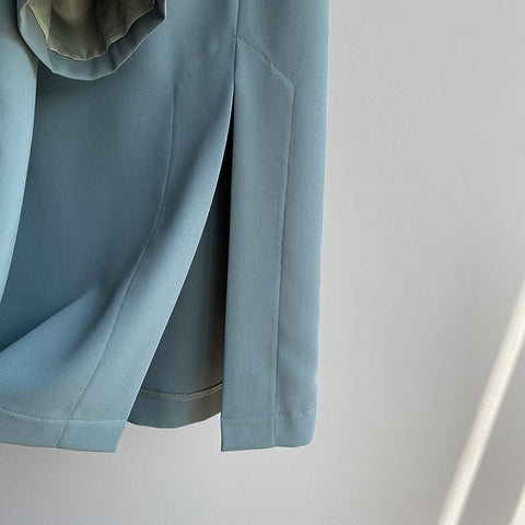 IMG 136 of Sets Korean Short Sleeve Blazer Tops Splitted Skirt Outerwear