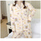 IMG 192 of Popular Streaming Pajamas Women Lapel Cotton Long Sleeved Trendy Western Cardigan Loungewear Sets Sleepwear