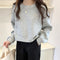 Korean Student Short Loose All-Matching Long Sleeved Sweatshirt Women Alphabets Trendy Tops Outerwear