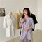 Blazer Women Summer Korean Casual All-Matching Thin Elegant Loose Three-Quarter Length Sleeves Popular Suit Outerwear