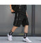 IMG 108 of Cargo Shorts Men Trendy insPersonality Harajuku Korean Loose Hip-Hop Ribbon knee length Shorts