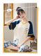 IMG 108 of Pajamas Women Summer Short Sleeve Cropped Pants Sets insWomen Cartoon Popular Trendy Loungewear Sleepwear