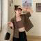 Korean Short Blazer Summer Hong Kong High Waist Sleeve Suit Women Student Thin Outerwear