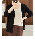 Multicolor Sweater Cardigan Women Short Loose Plus Size Long Sleeved Thin V-Neck Knitted Outerwear