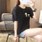 Img 7 - Korean T-Shirt Women Short Sleeve Summer Round-Neck Printed Casual Half Sleeved Loose All-Matching Tops