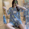 Summer Short Sleeve Pajamas Women Adorable Sweet Look Cartoon Plus Size Loungewear Sets Sleepwear