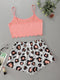 IMG 107 of English HoneyPrinted Strap Tops Leopard Stripes Printed Shorts Loungewear Sets TL Sleepwear