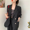 IMG 155 of Blazer Women Summer Korean Casual All-Matching Thin Elegant Loose Three-Quarter Length Sleeves Popular Suit Outerwear