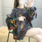 IMG 120 of Sweatshirt Women Korean Loose Alphabets Thin Dye Round-Neck Long Sleeved Outerwear