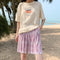 Img 2 - Dye Wide Leg Shorts Women Summer Thin High Waist Loose Straight Slim Look Casual Holiday Pants Bermuda