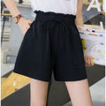 Img 8 - Thailand High Waist Shorts Women Loose Summer Korean Pants Plus Size Wide Leg Drawstring Cargo