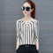 Img 2 - Korean Trendy Striped Loose Slim-Look Women Tops Summer Blouse