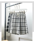 IMG 103 of Chequered Shorts Women Summer Plus Size Loose Casual Pants High Waist Straight Thin Bermuda Shorts