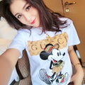 Img 4 - Summer Women Short Sleeve T-Shirt Student Korean Loose Plus Size White Tops T-Shirt