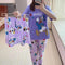 Factory SaleThree-Piece Pajamas Women Summer Short Sleeve Long Pants Plus Size ShopeeSoutheast Asia Loungewear Sleepwear