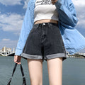 Img 3 - Popular Loose Denim Shorts Women Summer Ripped High Waist Hot Pants A-Line insSlim Look Wide-legged