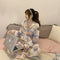 IMG 110 of insPajamas Women Korean Sweet Look Adorable Popular Long Sleeved Cardigan Teens Casual Pants Loungewear Sets Sleepwear