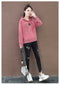 IMG 118 of Thick Embroidered Flower Casual Hooded Sweatshirt Women Trendy Student Loose Tops Outerwear