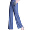 Img 5 - Denim Pants Ice Silk Drape Wide Leg Women High Waist Loose Plus Size Straight Casual Pants