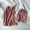 Korea INS Silk Color-Matching V-Neck Strap Short Pants Sets Pajamas Women Summer Thin Loose Loungewear Sleepwear