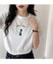 IMG 106 of Short Sleeve T-Shirt Women Summer White Undershirt Under Loose Cotton Half Sleeved Tops ins T-Shirt