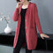 Img 1 - Plus Size Cardigan Sweater Women Mid-Length Loose All-Matching Matching Knitted