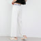 Img 2 - Women Ice Silk Pants Drape Loose Straight Ankle-Length High Waist Wide-legged