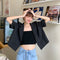 IMG 118 of Korean Short Blazer Summer Hong Kong High Waist Sleeve Suit Women Student Thin Outerwear