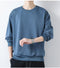 IMG 114 of Sweatshirt Long Sleeved Solid Colored Round-Neck Blank Pattern Trendy Loose Teens Outerwear