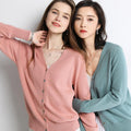 IMG 102 of Trendy Elegant V-Neck Tops Undershirt Sweater Women Loose Casual Long Sleeved Lazy Outerwear