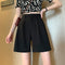 Img 2 - Suits Shorts Women High Waist Slim Look All-Matching Loose Straight Casual Wide Leg Drape Pants