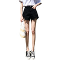 Img 5 - Denim Shorts Women High Waist Loose Slim Look Wide Leg Niche Burr Ripped Summer Hot Pants Korean