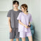 Cotton Couple Pajamas Short Sleeve Shorts Summer Thin Loungewear Men Sets Women Casual Outdoor Sleepwear