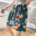 IMG 123 of Drawstring Cotton Pajamas Pants Women Summer Home Mid-Length Thin Adorable Japanese Loose Outdoor Beach Shorts