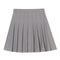 Elastic Waist Pleated Women White Skirt High A-Line Slim Look Korean Chequered Shorts