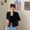 Img 3 - Korean Short Blazer Summer Hong Kong High Waist Sleeve Suit Women Student Thin