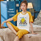 Pajamas Women Summer Knitted Cotton Short Sleeve Cropped Pants Adorable Sweet Look Princess Teens Loungewear Sleepwear