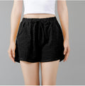 IMG 112 of Striped Cotton Shorts Short Wide Leg Women Pants Summer Loose Pocket Elastic Waist Shorts