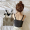 Img 5 - Strap Bralette Indoor Matching Trendy Cozy Breathable Bra Removable Adjustable Mid-Waist Women