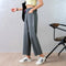 Cotton Blend Wide Leg Pants Women High Waist All-Matching Straight Jeans Loose Casual Ankle-Length Harem Pants