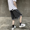 Img 4 - Summer Silk Running Shorts Men Hong Kong Loose Trendy Thin Mesh Basketball Pants Beach Casual knee length