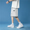 IMG 110 of Summer insTrendy Label Sporty Casual Shorts Men Korean Loose Straight Plus Size knee length Shorts