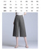 Img 13 - Cotton Blend Cropped Pants Women Summer Loose Wide Leg Straight Casual Pants