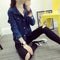 IMG 105 of Korea Loose Slim Look Single-Breasted Denim Jacket Short Long Sleeved Tops Women Student Outerwear