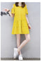 Img 9 - Summer Women Bare-Shoulder Korean Dress Plus Size Loose Tops Dress