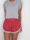 IMG 107 of Popular Women Lace Printed Elastic Waist Shorts Beach Pants Shorts