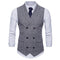 IMG 103 of Business Chequered Suits Vest Slim Look Trendy Double-Breasted Outerwear