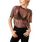 IMG 109 of Popular Europe Laser Mesh Short Sleeve T-Shirt Casual Sexy Translucent Tops Women T-Shirt