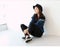 IMG 111 of Harajuku BFDenim Jacket Korean Mid-Length Plus Size Slim Look Long Sleeved Denim Women Outerwear